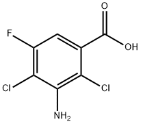 3-氨基-2,4-二氯-5-氟苯甲酸,115549-13-8,结构式