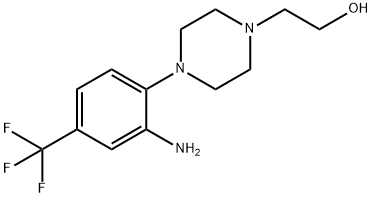2-{4-[2-Amino-4-(trifluoromethyl)phenyl]-1-piperazinyl}-1-ethanol 结构式