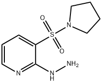 2-Hydrazino-3-(pyrrolidin-1-ylsulfonyl)pyridine Struktur