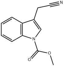 2-(1-METHOXYCARBONYLINDOL-3-YL)ACETONITRILE, 115610-85-0, 结构式