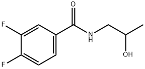 3,4-ジフルオロ-N-(2-ヒドロキシプロピル)ベンズアミド 化学構造式