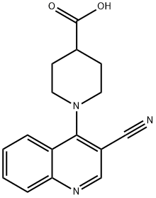 1-(3-Cyanoquinolin-4-yl)piperidine-4-carboxylic acid Struktur