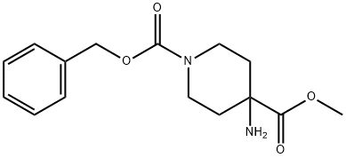 1,4-Piperidinedicarboxylic acid, 4-aMino-, 4-Methyl 1-(phenylMethyl) ester Structure