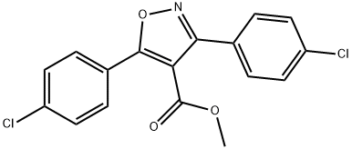 4-Isoxazolecarboxylicacid,3,5-bis(4-chlorophenyl)-,methylester(9CI) Struktur