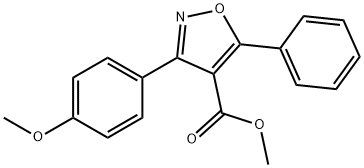 4-Isoxazolecarboxylicacid,3-(4-methoxyphenyl)-5-phenyl-,methylester(9CI) 化学構造式