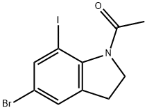 1-ACETYL-5-BROMO-7-IODOINDOLINE Struktur