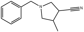 1-BENZYL-4-METHYL-PYRROLIDINE-3-CARBONITRILE 结构式