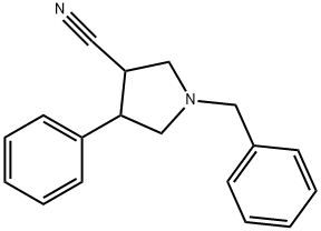 1-BENZYL-4-PHENYL-PYRROLIDINE-3-CARBONITRILE Structure