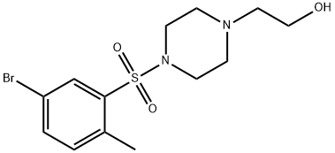 2-(4-((5-溴-2-甲基苯基)磺酰)哌嗪-1-基)乙醇, 1156976-58-7, 结构式