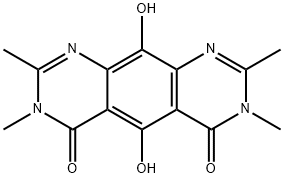 Pyrimido[5,4-g]quinazoline-4,6(3H,7H)-dione,  5,10-dihydroxy-2,3,7,8-tetramethyl- Structure