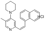 2-[(Z)-2-(1-ナフチル)エテニル]-4-ピペリジノ-5-メチルピリジン·塩酸塩 化学構造式