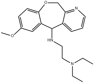 5-((2-(diethylamino)ethyl)amino)-7-methoxy-5,11-dihydro(1)benzoxepino(3,4-b)pyridine,115749-98-9,结构式