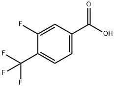 3-氟-4-三氟甲基苯甲酸, 115754-21-7, 结构式