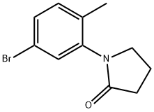 1-(5-溴-2-甲基苯基)吡咯烷-2-酮, 1157775-71-7, 结构式