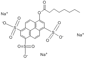 8-辛酰氧基芘-1,3,6-三磺酸三钠盐, 115787-84-3, 结构式