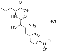 （2S，3R）-3-氨基-2-羟基-4-（4-硝基苯基）丁酰基-L-亮氨酸盐酸盐, 115795-15-8, 结构式