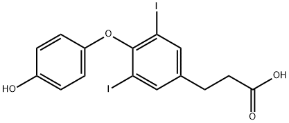 3,5-二碘甲腺丙酸,1158-10-7,结构式