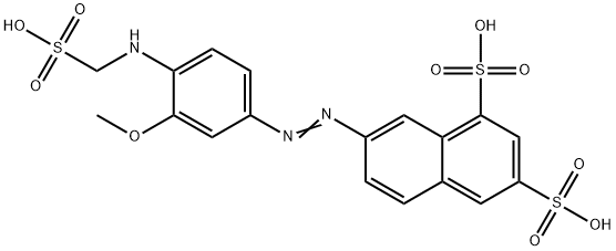 7-[3-Methoxy-4-(sulfomethylamino)phenylazo]-1,3-naphthalenedisulfonic acid Structure