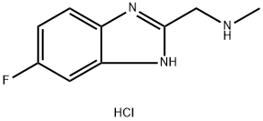 N-[(5-フルオロ-1H-ベンズイミダゾール-2-イル)メチル]-N-メチルアミン二塩酸塩 DIHYDROCHLORIDE 化学構造式
