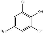 4-アミノ-2-ブロモ-6-クロロフェノール 化学構造式