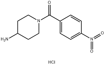 (4-アミノピペリジン-1-イル)(4-ニトロフェニル)メタノン塩酸塩 化学構造式