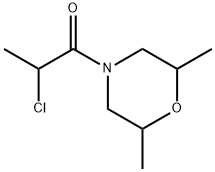 Morpholine, 4-(2-chloro-1-oxopropyl)-2,6-dimethyl- (9CI) 结构式