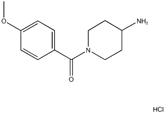 (4-アミノピペリジン-1-イル)(4-メトキシフェニル)メタノン塩酸塩 化学構造式