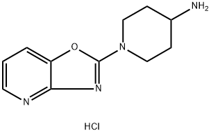 1-[1,3]oxazolo[4,5-b]pyridin-2-ylpiperidin-4-amine hydrochloride Structure