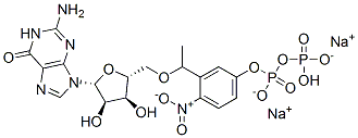 [1-(2-Nitrophenyl)-ethyl]-guanosine-5''-diphosphoric acid disodium salt,115850-14-1,结构式