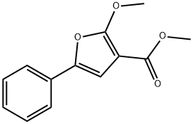 2-METHOXY-3-METHOXYCARBONYL-5-PHENYL-FURAN 结构式