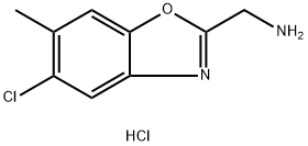 (5-氯-6-甲基苯并[D]噁唑-2-基)甲胺盐酸盐,1158570-31-0,结构式