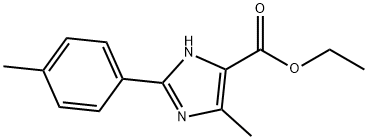 5-甲基-2-(4-甲基苯基)-3H-咪唑-4-羧酸乙酯, 115868-55-8, 结构式