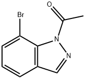Ethanone, 1-(7-broMo-1H-indazol-1-yl)- 化学構造式