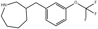 ヘキサヒドロ-3-[[3-(トリフルオロメトキシ)フェニル]メチル]-1H-アゼピン 化学構造式