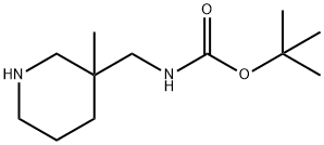 3-(BOC-アミノメチル)-3-メチルピペリジン 化学構造式