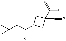 1,3-Azetidinedicarboxylic acid, 3-cyano-, 1-(1,1-dimethylethyl) ester Struktur