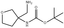 叔-丁基 N-[3-(氨基甲基)噁戊环-3-基]氨基甲酯 结构式