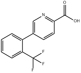 5-(2-三氟甲基苯基)吡啶甲酸, 1158763-52-0, 结构式