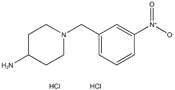 1-(3-ニトロベンジル)ピペリジン-4-アミン二塩酸塩 化学構造式