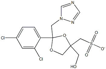 2-(2,4-DICHLOROPHENYL)-2-(1,2,4-TRIAZOL-1-YL METHYL)-1,3-DIOXALANE-4-YL METHYL METHANE SULFONATE,115897-54-6,结构式