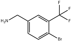 (4-ブロモ-3-(トリフルオロメチル)フェニル)メタンアミン 化学構造式