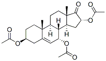 Androst-5-en-17-one, 3,7,16-tris(acetyloxy)-, (3beta,7alpha,16alpha)- (9CI) 化学構造式
