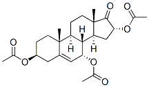 Androst-5-en-17-one, 3,7,16-tris(acetyloxy)-, (3beta,7alpha,16alpha)- (9CI) Structure