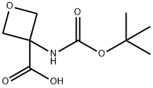 3-[[叔丁氧羰基]氨基]-3-氧杂环丁烷羧酸,1159736-25-0,结构式