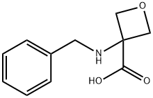 3-(ベンジルアミノ)オキセタン-3-カルボン酸 化学構造式