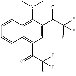2,4-Bis(trifluoroacetyl)-1-(N,N-dimethylamino)naphthalene Structure