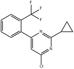 4-chloro-2-cyclopropyl-6-(2-(trifluoroMethyl)phenyl)pyriMidine Struktur