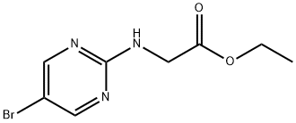 (5-溴嘧啶-2-基)甘氨酸乙酯,1159823-83-2,结构式