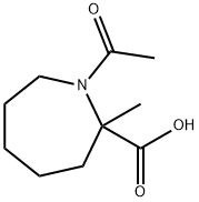 1-乙酰基-2-甲基高哌啶-2-羧酸 结构式