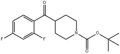 1 - BOC - 4 - (2,4 - 二氟苯甲酰基)哌啶,1159825-99-6,结构式